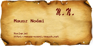 Mausz Noémi névjegykártya